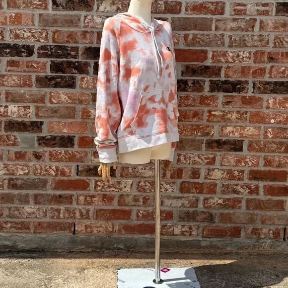 Champion orange tiedyed hoodie sweatshirt / L / Excellent condition - Picture 8 of 13